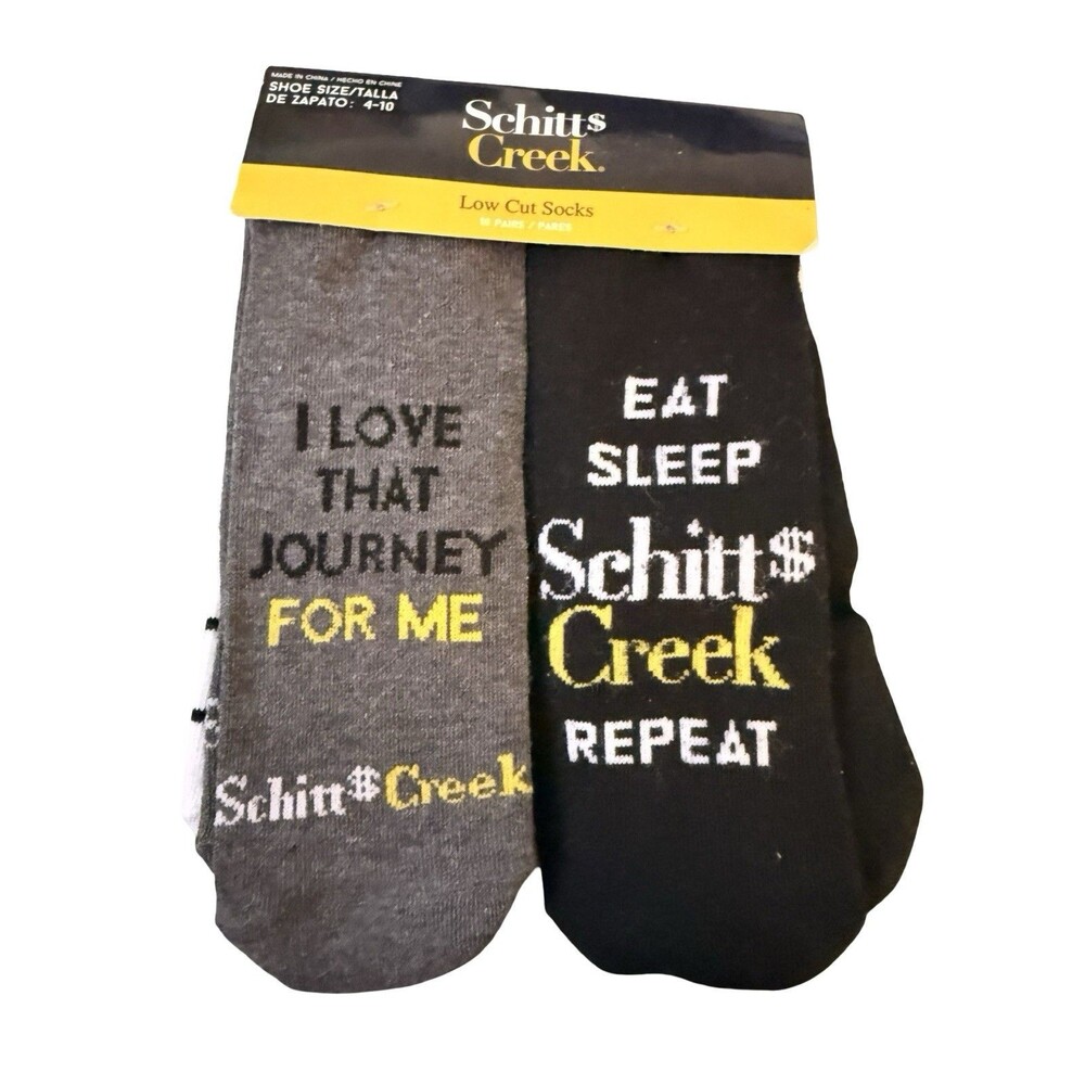 SCHITT’S CREEK Socks LADIES 10 Pair Of Low Cut Socks FOLD IN THE CHEESE,